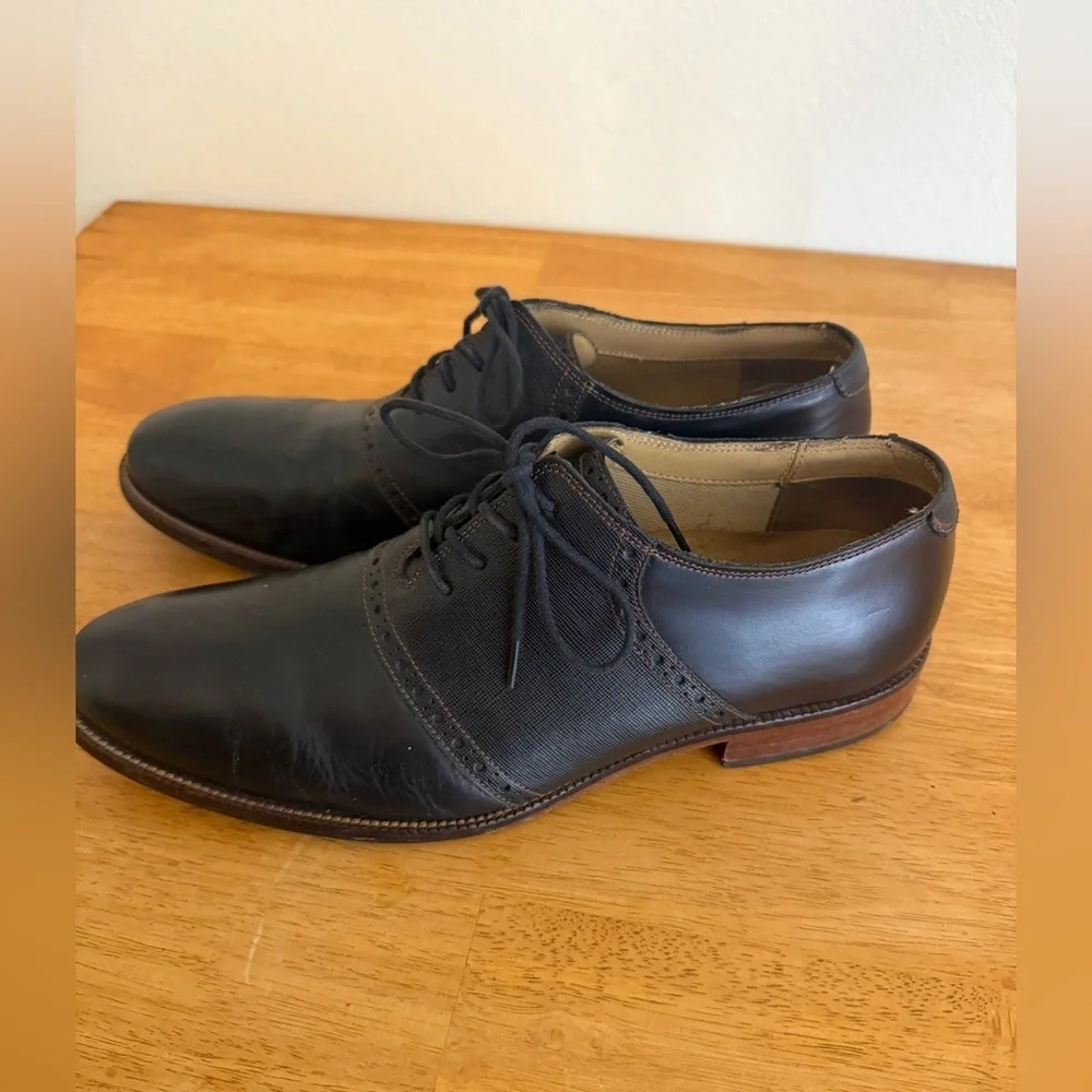 Cole Haan Williams Casual Saddle Men's Size 8.5 Black Lace up Oxfords C14389